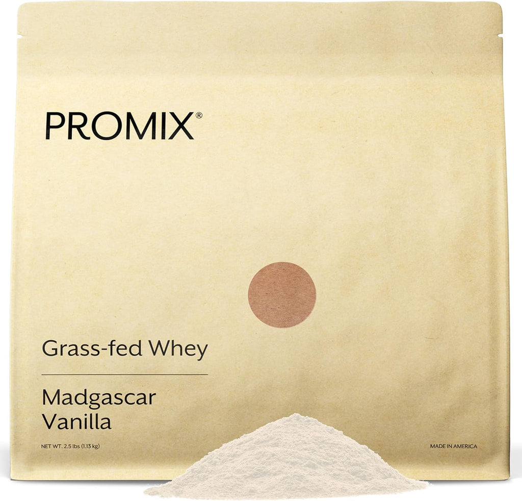 ProMix Nutrition Whey Protein Powder, Vanilla - Grass-Fed - ­Post Workout Fitness & Nutrition Shakes, Smoothies, Baking & Cooking Recipes - Gluten-Free & Keto-Friendly - 2.5 Pound (Pack of 1)