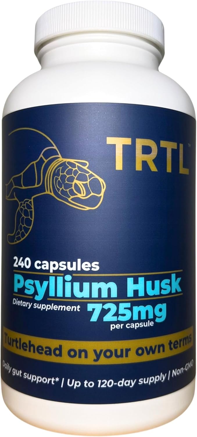 Psyllium Husk Fiber Capsules – 240ct | Fiber Supplement for Gut Health Support & Digestive Regularity | Packaged & Tested in USA, Non-GMO | 2.2g Fiber per Serving