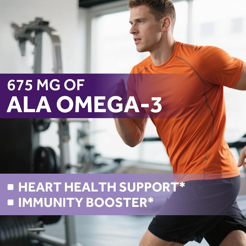 Doctor's Recipes Flaxseed Oil, 1200 mg, Freshly Cold Pressed, High in ALA, Omega 3 6 9, No Gluten, No Soy, for Heart Health, Non GMO, 60 Softgels