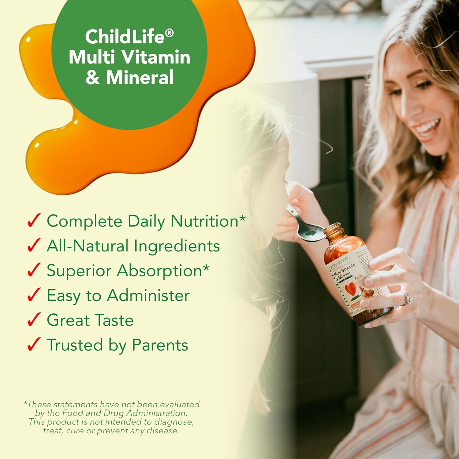 CHILDLIFE ESSENTIALS Kids Multivitamin & Mineral - Kids Vitamins, Liquid Multivitamin for Kids, Toddler Multivitamins, Liquid Vitamins, Baby Multivitamin - Natural Orange & Mango, 8 Fl Oz (Pack of 3)