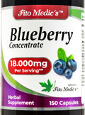FITO MEDIC'S Blueberry | Blueberry Extract Capsules | 150 Capsules | Concentrated Extract | Highly Absorbable Herbal Supplement