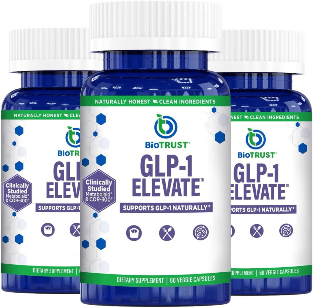 GLP1 Elevate™ - GLP-1 Booster Supplement | Curb Cravings & Support Metabolic Health | Increase Natural Production with Clinically Studied Ingredients | 90 Servings