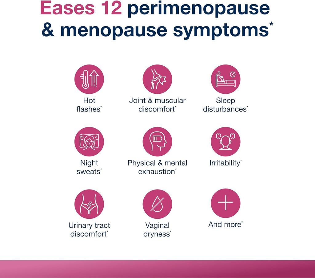 Metagenics HerWellness Estrovera - All-Natural, Hormone-Free Perimenopause & Menopause Support - for Hot Flashes, Menopause Relief, Night Sweats - Gluten-Free - Vegetarian - Non-GMO - 30 Tablets