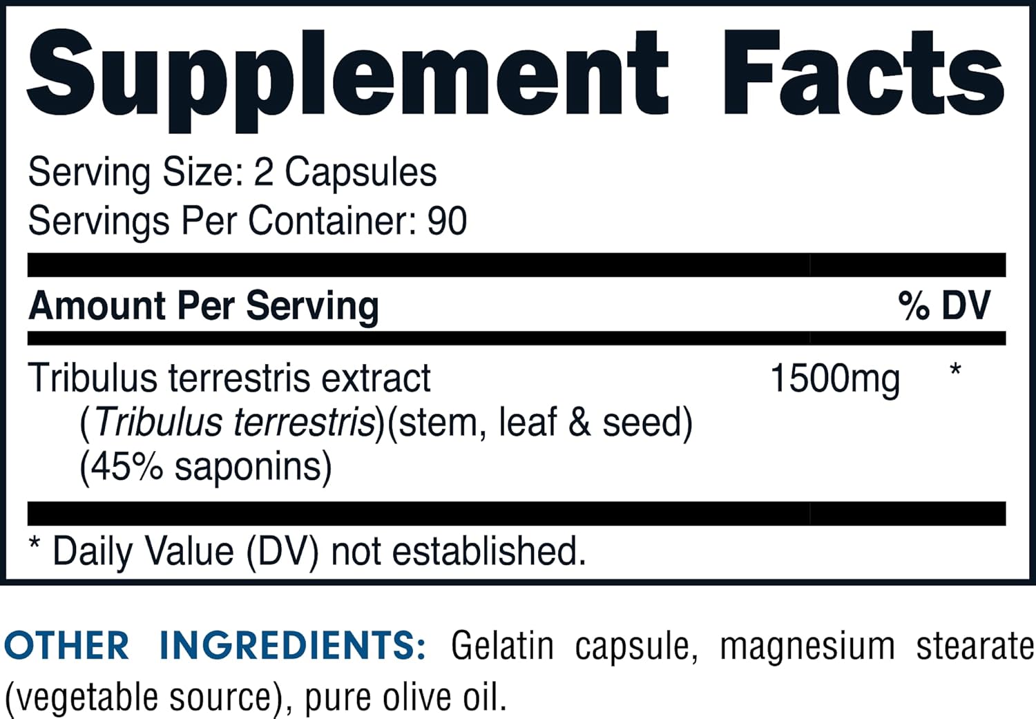 Bucked Up Tribulus 1500mg Per Serving, Essentials (90 Servings, 180 Capsules)