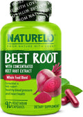 NATURELO Beet Root 90 Capsules – Heart Health & Blood Pressure Support* – 1000mg Beet Root Extract + Whole Food Blend – Non-GMO, Vegan, Gluten-Free