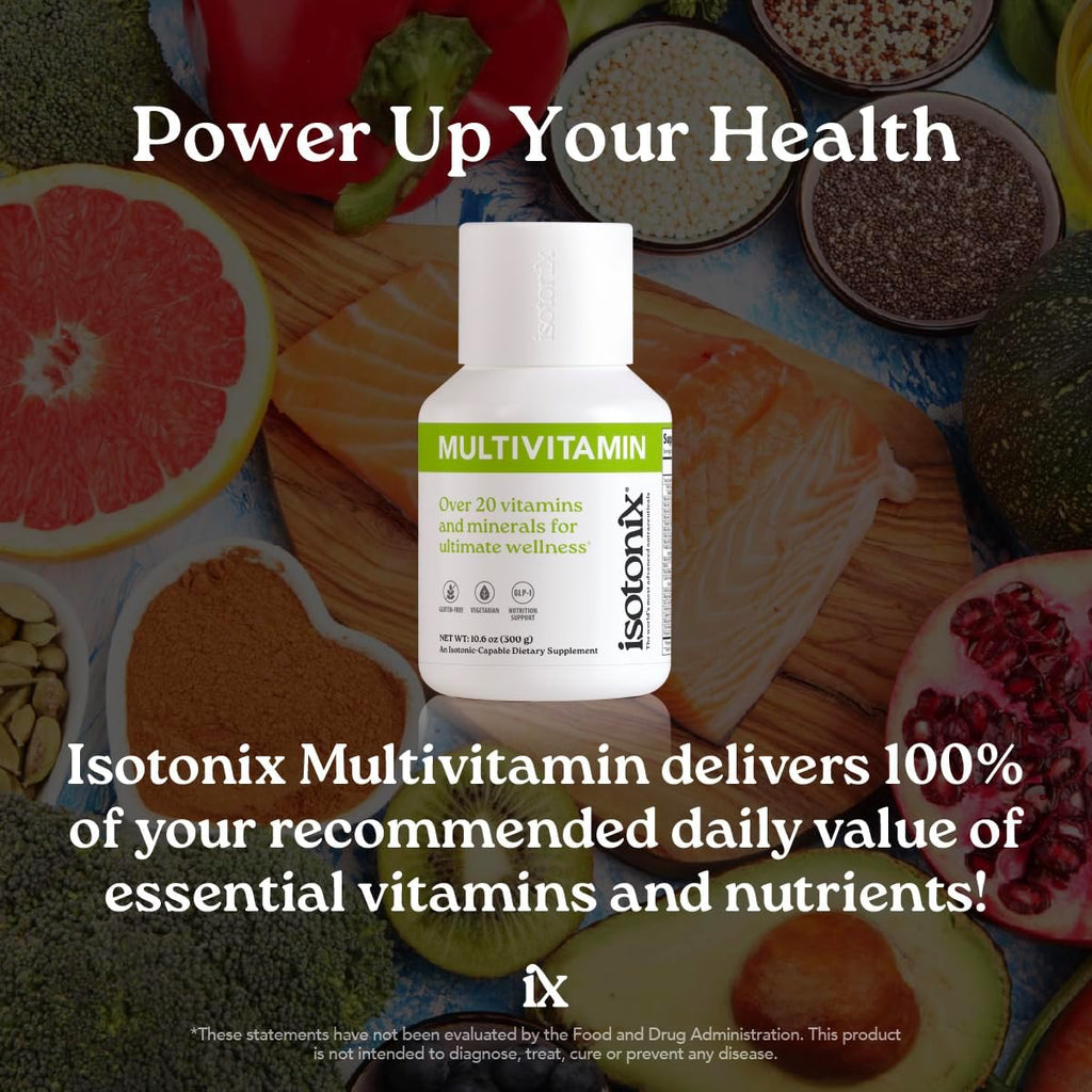 Isotonix® Multivitamin Without Iron – Complete Daily Supplement for Energy, Immune Support, Skin, and Bone Health – 90 Servings – Isotonic Drinkable Formula