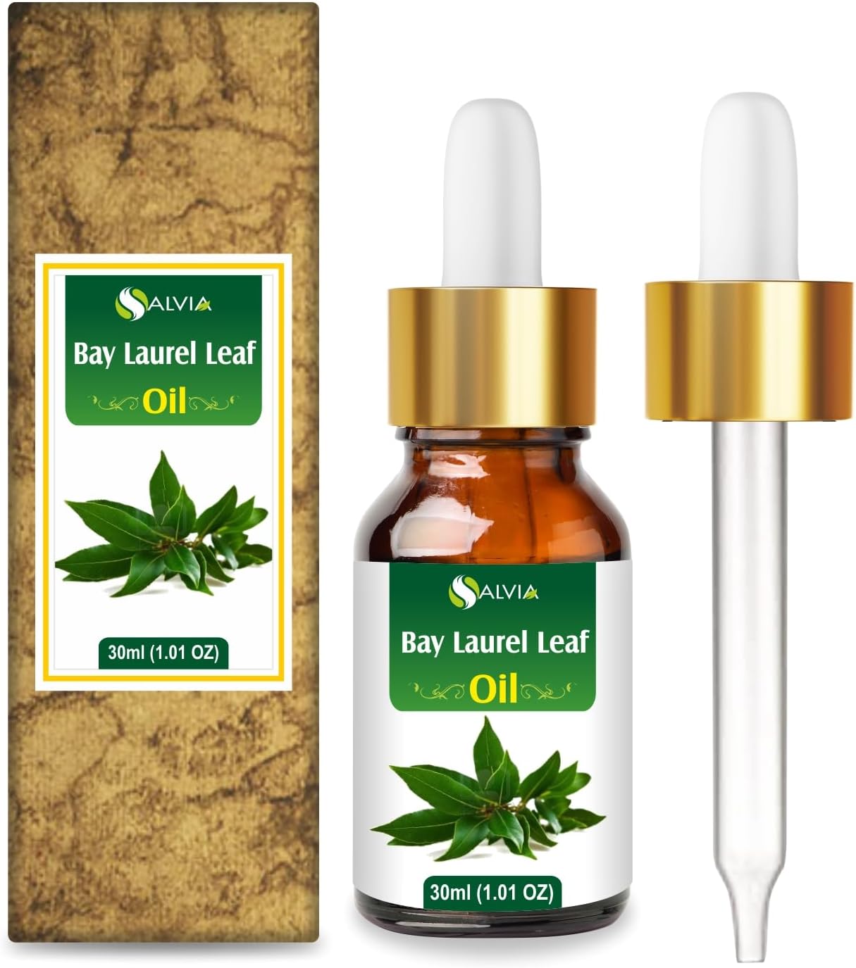 Salvia Bay Laurel Leaf Oil (Laurus Nobilis) 100% Pure & Natural Undiluted Essential Oil, 30ml/1.01fl oz
