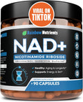13,510mg NAD+ Supplement- Nicotinamide Riboside, Resveratrol, Quercetin & BioPerine® (High Absorption)- Natural NAD Booster for Anti-Aging, Cellular Energy, Skin- For Women & Men- 90 V Capsules