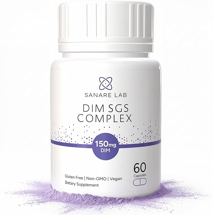 DIM SGS Complex 150mg – Diindolylmethane with Broccoli Seed Extract & Pomegranate – Hormone Balance Support for Women & Men – Vegan, Non-GMO, 60 Capsules