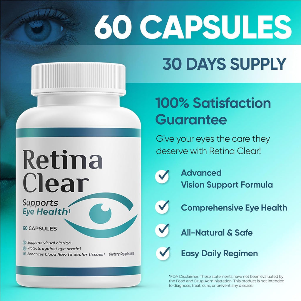 Vision Support Supplement – Eye Health Formula with Lutein, Zeaxanthin, Quercetin, Vitamin A, Zinc, & Bilberry – Supports Visual Clarity, Focus & Eye Fatigue Relief – 60 Capsules (1)