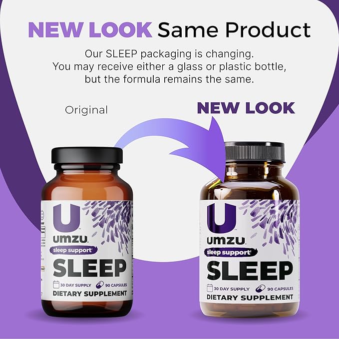 UMZU Sleep Magnesium Glycinate Supplement, (30 Day Supply) – with GABA L-Theanine Zinc & Herbal Extracts – Magnesium Glycinate for Sleep Relaxation Calm Mood & L-Theanine Nightly Wellness Support