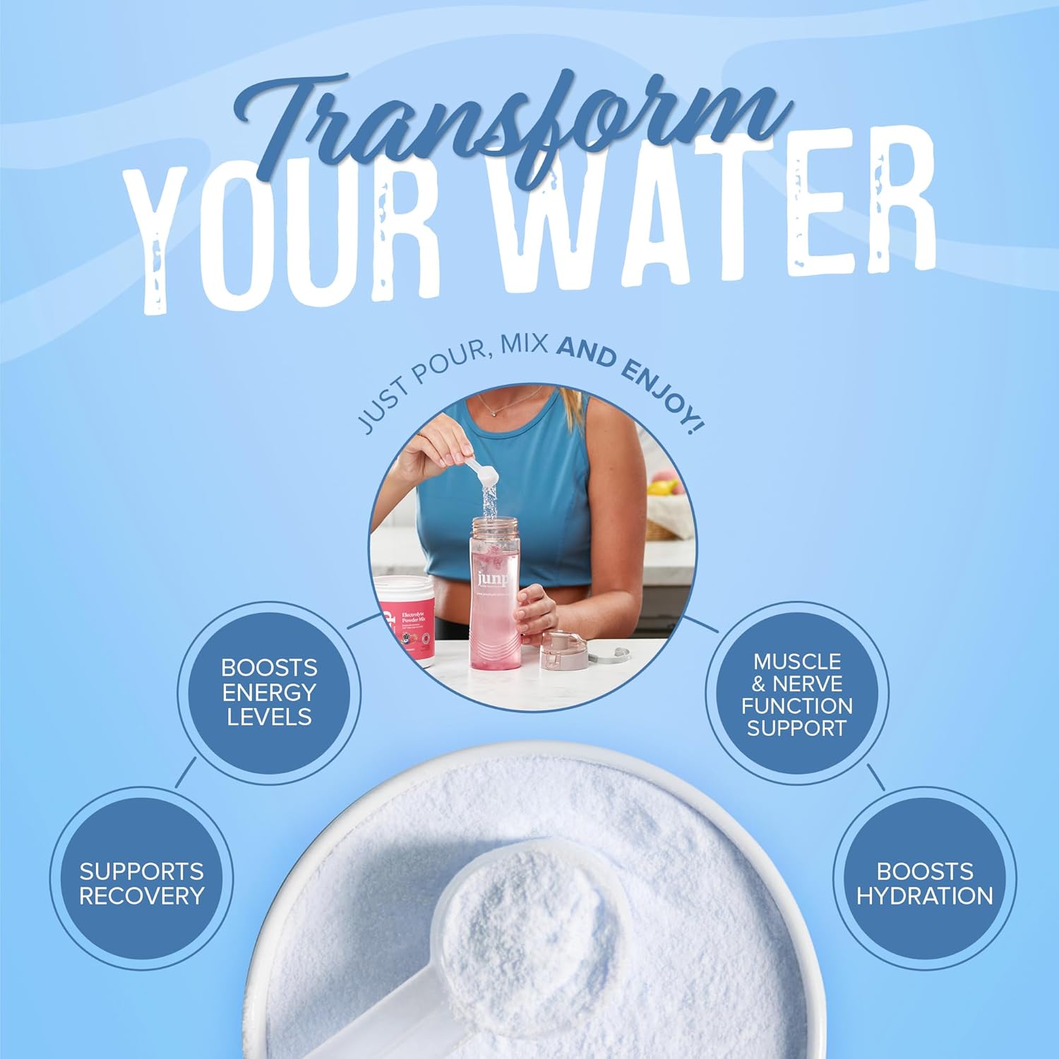JUNP Electrolytes Powder No Sugar No Carbs – Berry Lemonade Keto Electrolyte Drink Mix - Potassium & Salt Hydration Powder Electrolytes - Zero Calorie Sugar Free Electrolyte Powder, 90 Servings