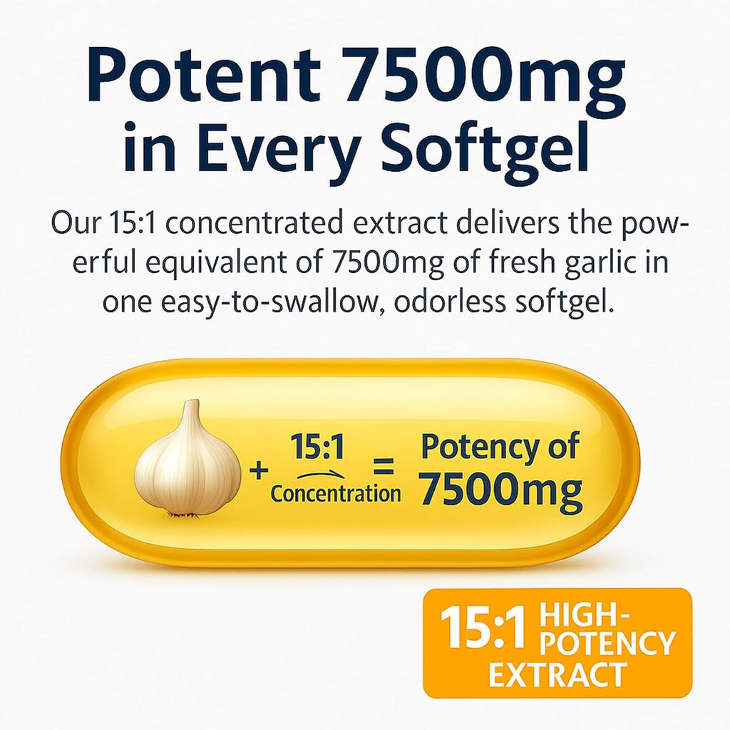 Elare Aged Garlic Extract – 300 Count 7500mg Odorless Organic Garlic Supplement for Heart & Immune Support – Vegetarian, Non-GMO, All-Natural Softgels, 2-Year Matured for Antioxidant Wellness