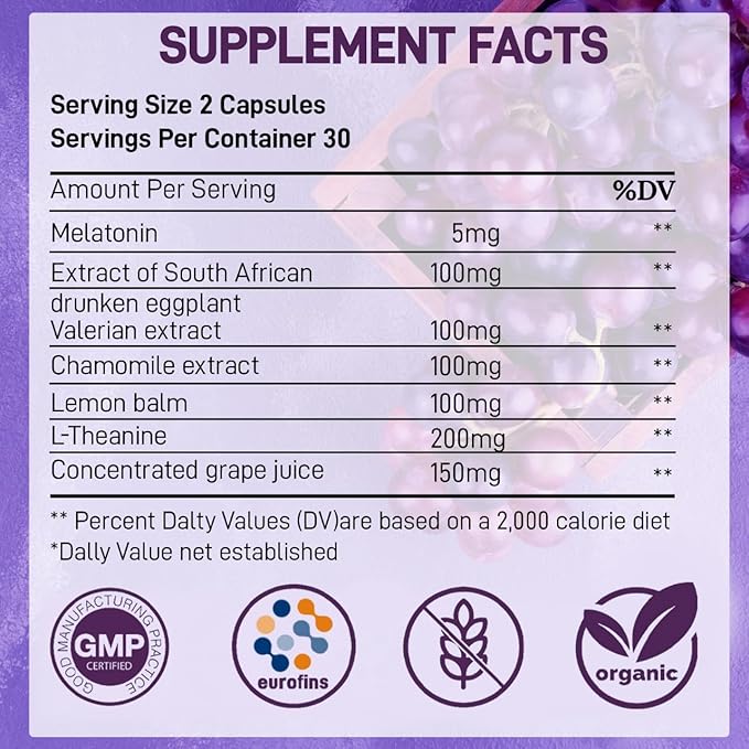 Sleep Aid | 5mg Melatonin Gummies with Ashwagandha, Valerian Root & L-Theanine | Natural Sleep Support for Adults | Stress Relief & Relaxation | Non Habit Forming 60 Count