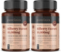 Bilberry Extract 10,000mg x 360 Tablets (2 Bottles) - 10 X More Anthocyanidins per Tablet Than Most Others - and 5mg Black Pepper Extract for 300% Increased Absorption