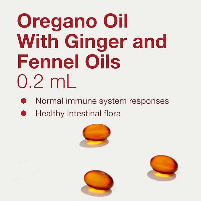 Protocol Oregano Oil 0.2 mL - for Intestinal Support* - Minimum 55% Carvacrol - with Ginger & Fennel Oil - Dairy Free & Egg Free - 90 Softgels