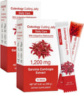 Coleology Cutting Jelly - Korean Jelly Stick Combo with 1200mg Garcinia Cambogia Extract, Chia Seeds Collagen, Detox & Digestion Support & Daily Care, Pomegranate Flavored - 8.81 oz (2Boxes)