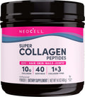 NeoCell Super Collagen Peptides, 10g Collagen Peptides per Serving, Gluten Free, Keto Friendly, Non-GMO, Grass Fed, Healthy Hair, Skin, Nails and Joints, Unflavored Powder, 14.1 oz., 1 Canister