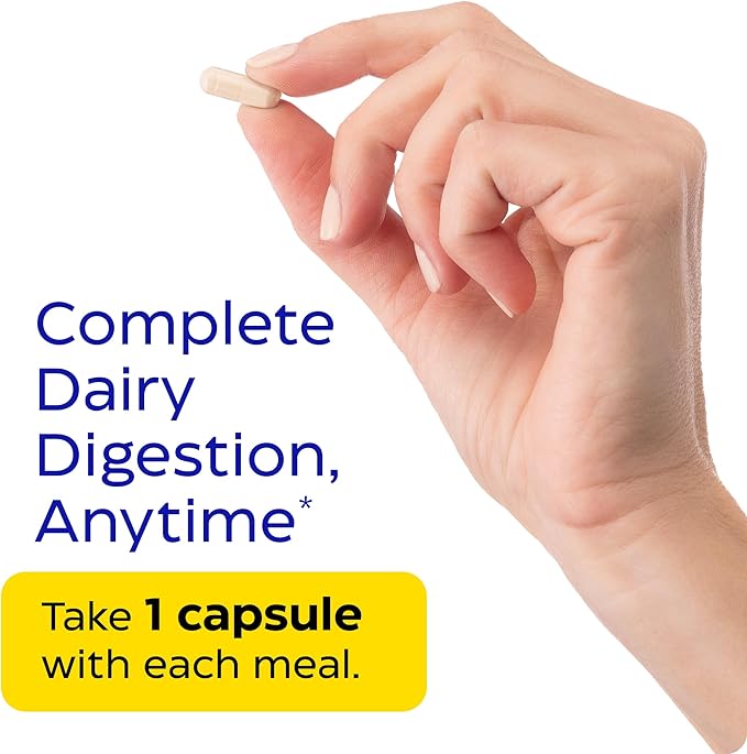 Enzymedica Lacto, Advanced Lactase Pills for Dairy Support, Helps Break Down Lactose, Casein & Fat, Dairy Relief Pills, Vegan, 90 Capsules