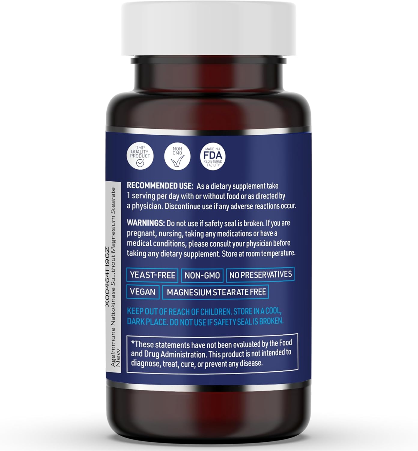 Nattokinase Supplement 4000 FU 200mg - Enzyme - Cardiovascular Support 120 Capsules -Derived from Japanese Natto - Made in The USA Without Magnesium Stearate.