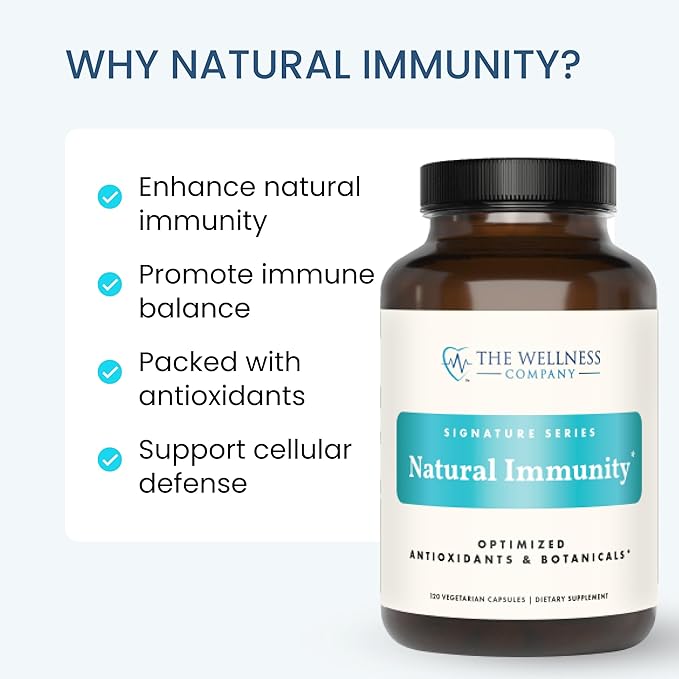 Natural Immunity - Botanical Immune Boost, Targeted Nutrients, T-Cell Support - Oregano, Reishi, Zinc, Vitamin C, Quercetin | 60ct (1 Month Supply)