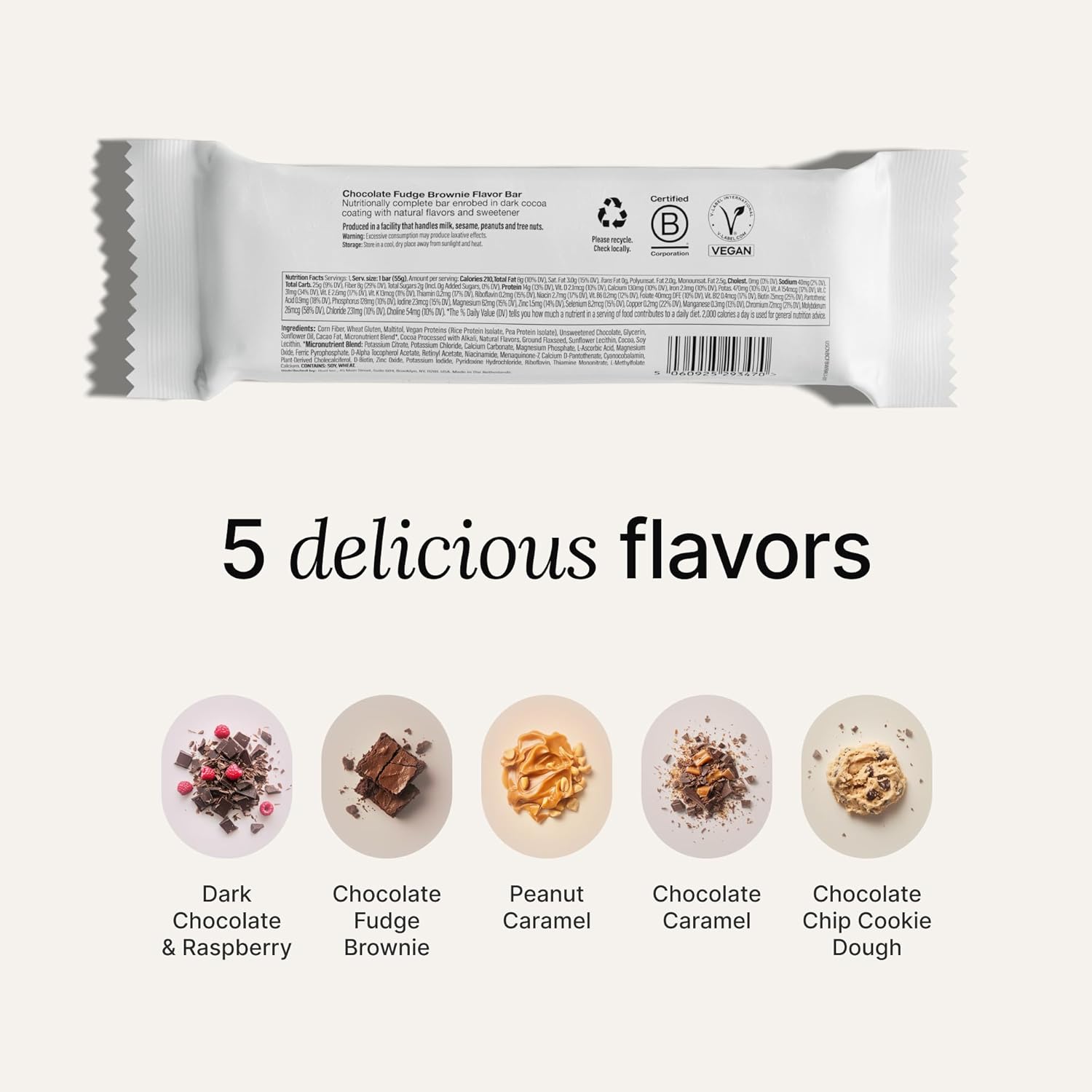 Huel Complete Nutrition Vegan Protein Bars | Fudge Brownie | 13g Protein | 27 Vitamins & Minerals, 2g Sugar, Non-GMO, 100% Plant Based Snack | 12 Pack