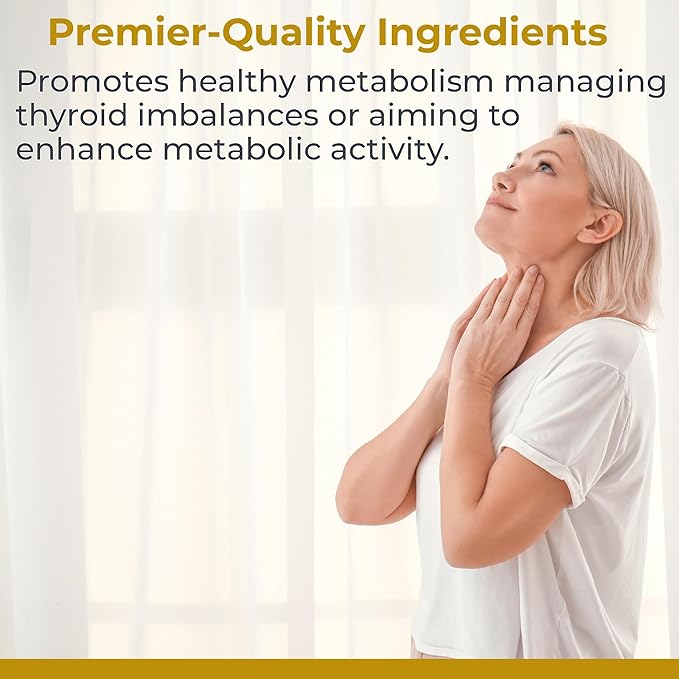 Premier Research Labs ThyroVen - Thyroid Support for Women, Thyroid Support for Men, Thyroid Supplement, Thyroid Support Complex with Naturally-Sourced Iodine - 60 Capsules