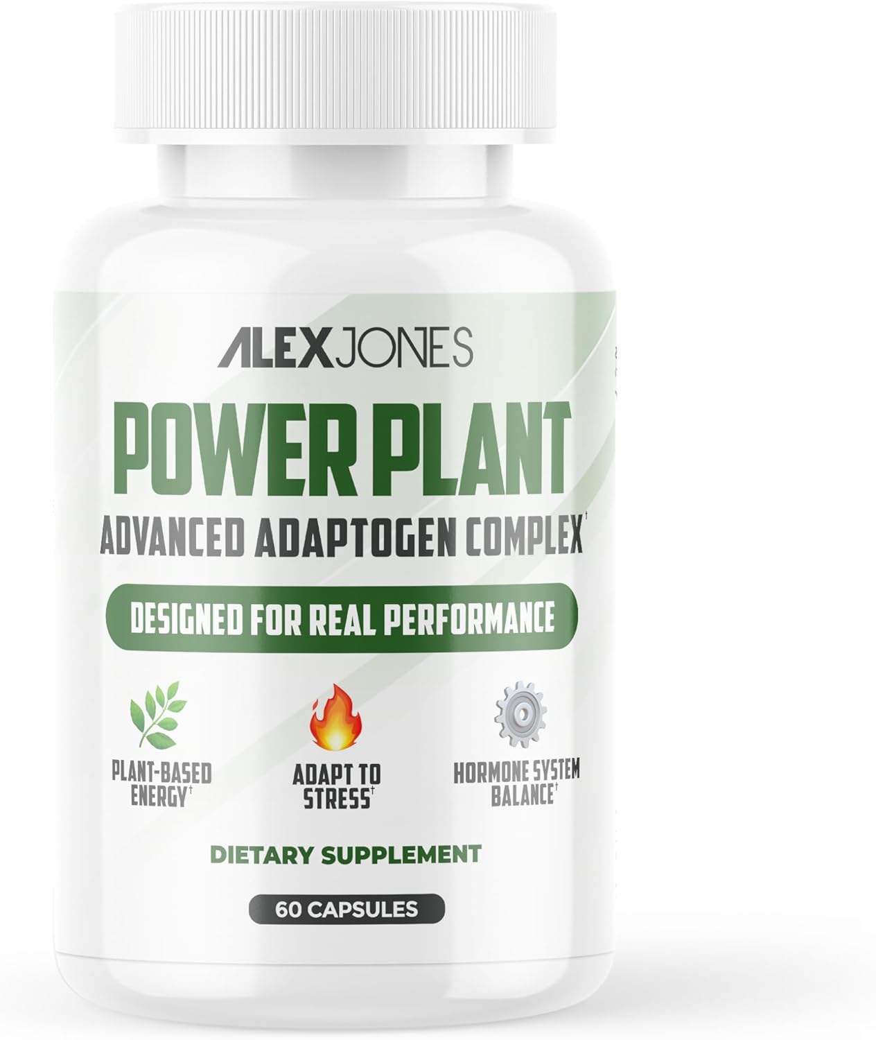 Power Plant – Adaptogen Complex with Cordyceps, Rhodiola, and Zinc – Supports Energy, Focus & Overall Well-Being – 60 Capsules