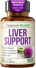 Liver Cleanse Detox & Repair Milk Thistle Supplement - 120 Capsules Herbal Liver Support - Choline, Artichoke Extract & Chicory - Dandelion Root Supplement to Promote Cellular Repair & Digestion