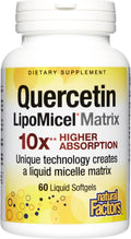 Natural Factors, Quercetin LipoMicel Matrix for Superior Absorption,Gel, 60 Count