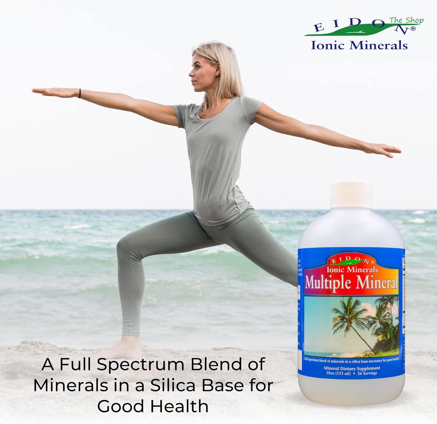 Eidon Ionic Minerals Multiple Minerals Supplement - Ionic Trace Mineral Drops for Water, Natural Liquid Vitamins to Support Heart Health and Hydration, No Additives or Preservatives - 18 oz