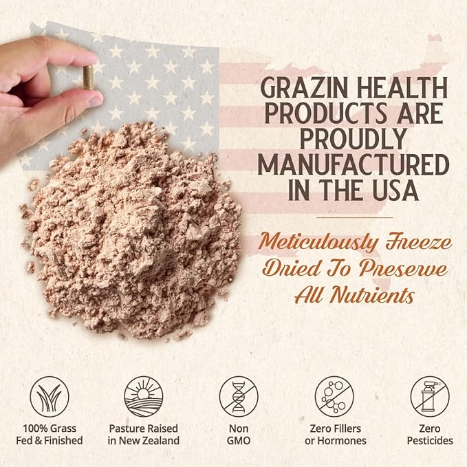 Grass Fed Bovine Kidney Capsules 3000mg | Whole Food Kidney Support Supplement from Pasture-Raised New Zealand Beef Organs | Non-GMO, Hormone-Free, Nutrient-Dense, 30 Servings