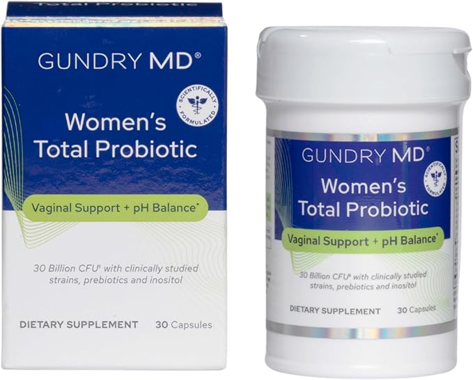 Gundry MD Women's Total Probiotic - Women's Probiotic for Vaginal Support & Digestive Health - 30 Capsules