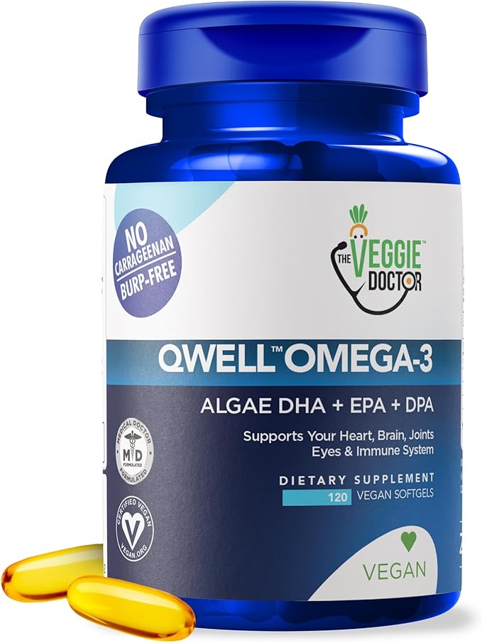 Vegan Omega 3 Supplement – Algae Omega 3 with DHA EPA DPA – Vegan Capsules from Algal – Fish Oil Alternative – Plant-Based Algae Oil Formula – Non-GMO, Carrageenan-Free (120 Capsules, 2 Month Supply)