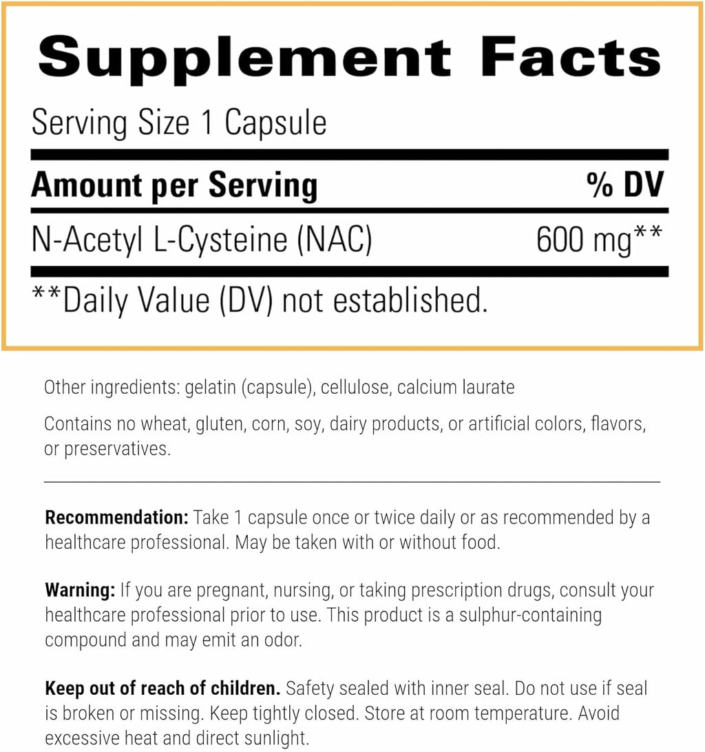 Integrative Therapeutics NAC - Antioxidant Support Supplement for Respiratory & Lung Function* - Gluten-Free & Dairy-Free - 60 Capsules (60 Servings)