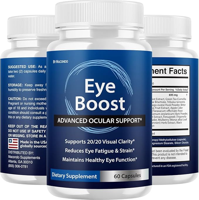 (5 Pack) EyeBoost Capsules - Official Eye Boost Advanced Formula Supplement Support - Maximum Strength, All Natural Vitamins for Overall Health & Wellness - 300 Capsules for 5 Months
