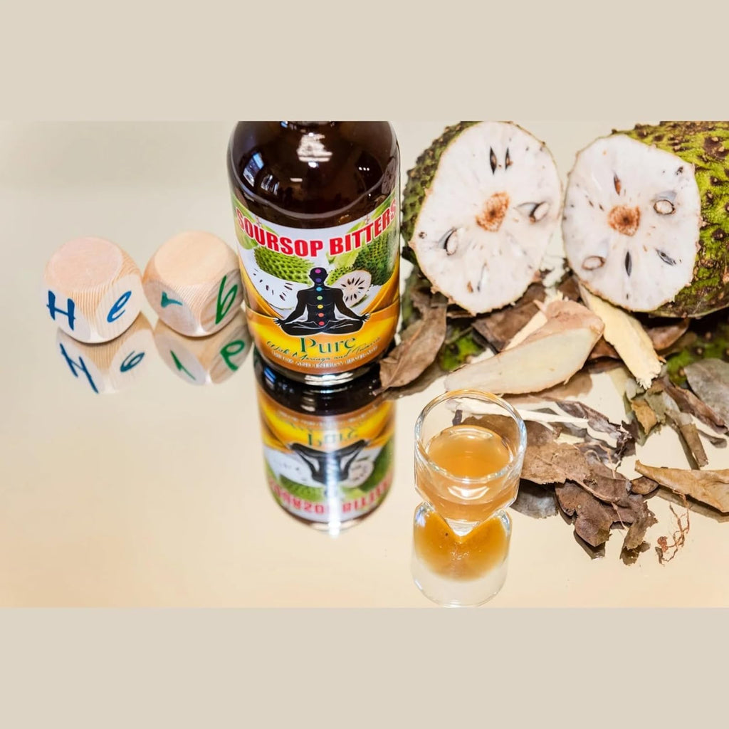 Pure Soursop Bitters with Moringa & Turmeric | Herbal Detox & Natural Energy Support | 32 fl oz