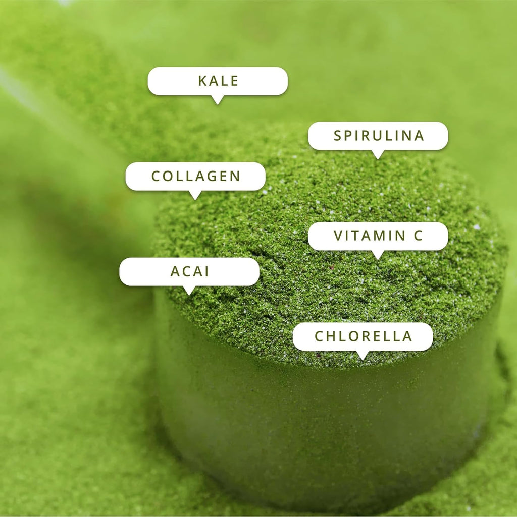 Sculpt Nation by V Shred Greens Strawberry - Premium Greens Powder & Superfood Blend with Collagen to Support Skin, Digestion, and Energy - 30-Day Supply