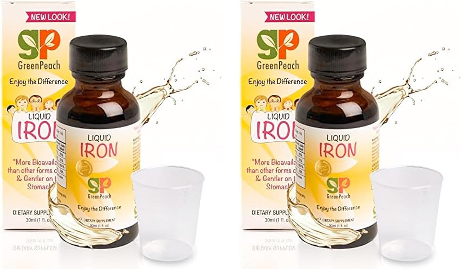 Liquid Iron Supplement for Infants Babies and Toddlers – Sugar Free Iron Drops with Folic Acid, Vitamin B6 and B12 | Certified Vegetarian | Non-GMO | Tummy Gentle | Ages 4 & Under | 2 Pack