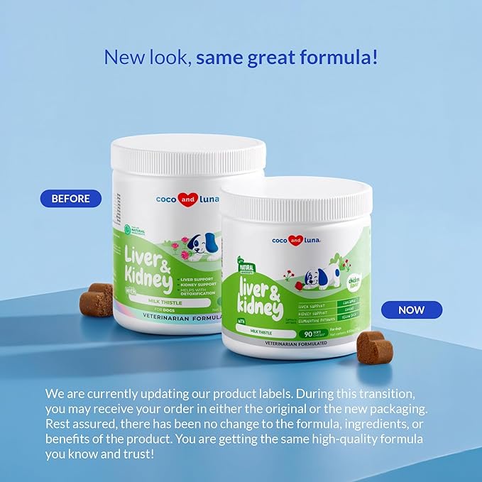 Milk Thistle for Dogs - 90 Soft Chews - Liver and Kidney Support - Hepatic Support with EPA & DHA - Detox - Liver Supplement for Dogs with Choline and L-Arginine.