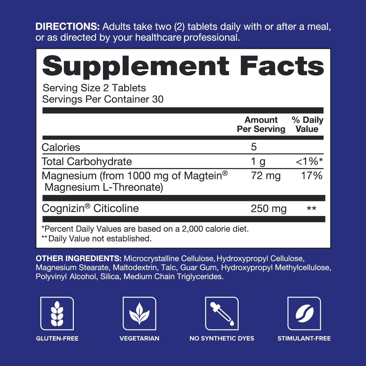 Qunol Brain Health Focus Plus, Magnesium L-Threonate & Citicoline, Clinically Tested Ingredients to Improve Focus, Attention and Productivity, 60 Count (Pack of 1)