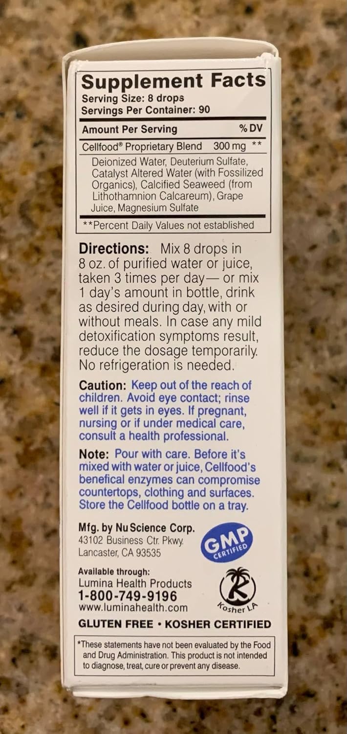 Cellfood Oxygen Boost - 1 fl oz, 2 Pack - Liquid Oxygen Supplement - Gluten Free, Cert. Kosher