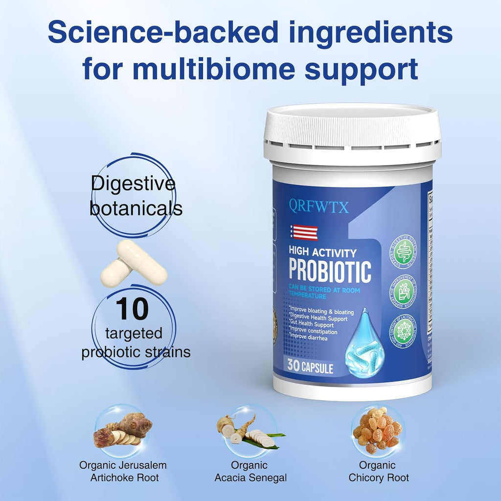 Acidophilus Probiotic - 60 Billion CFU Probiotics, Immune, Digestive & Gut Health Probiotics for Women & Men, Gluten-Free, Non-GMO, cGMP Certified - 30 Acidophilus Capsules [One Tablets Daily]
