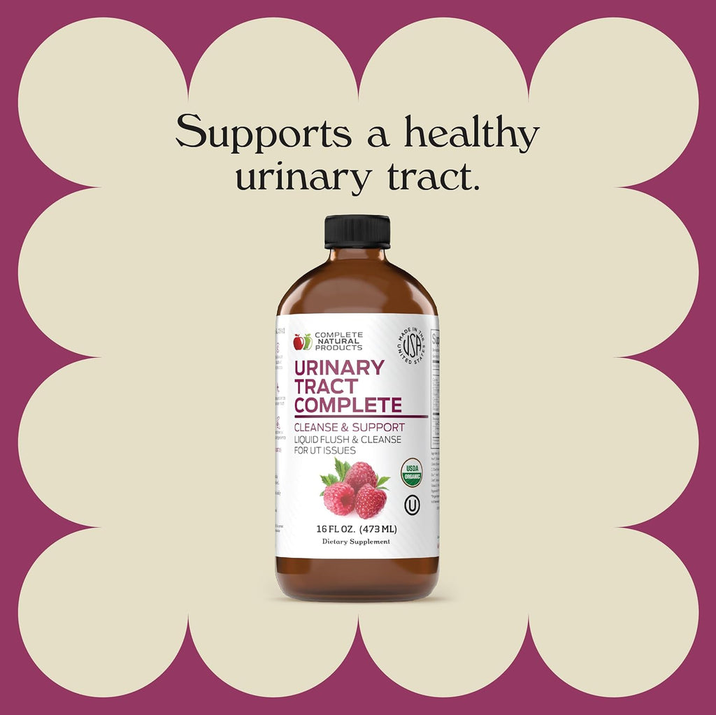 Complete Natural Urinary Tract Complete 8oz - Liquid Supplement for Urinary Tract Health with Organic Cranberry, D-Mannose, Beet Root, Fennel Seed, and Turmeric