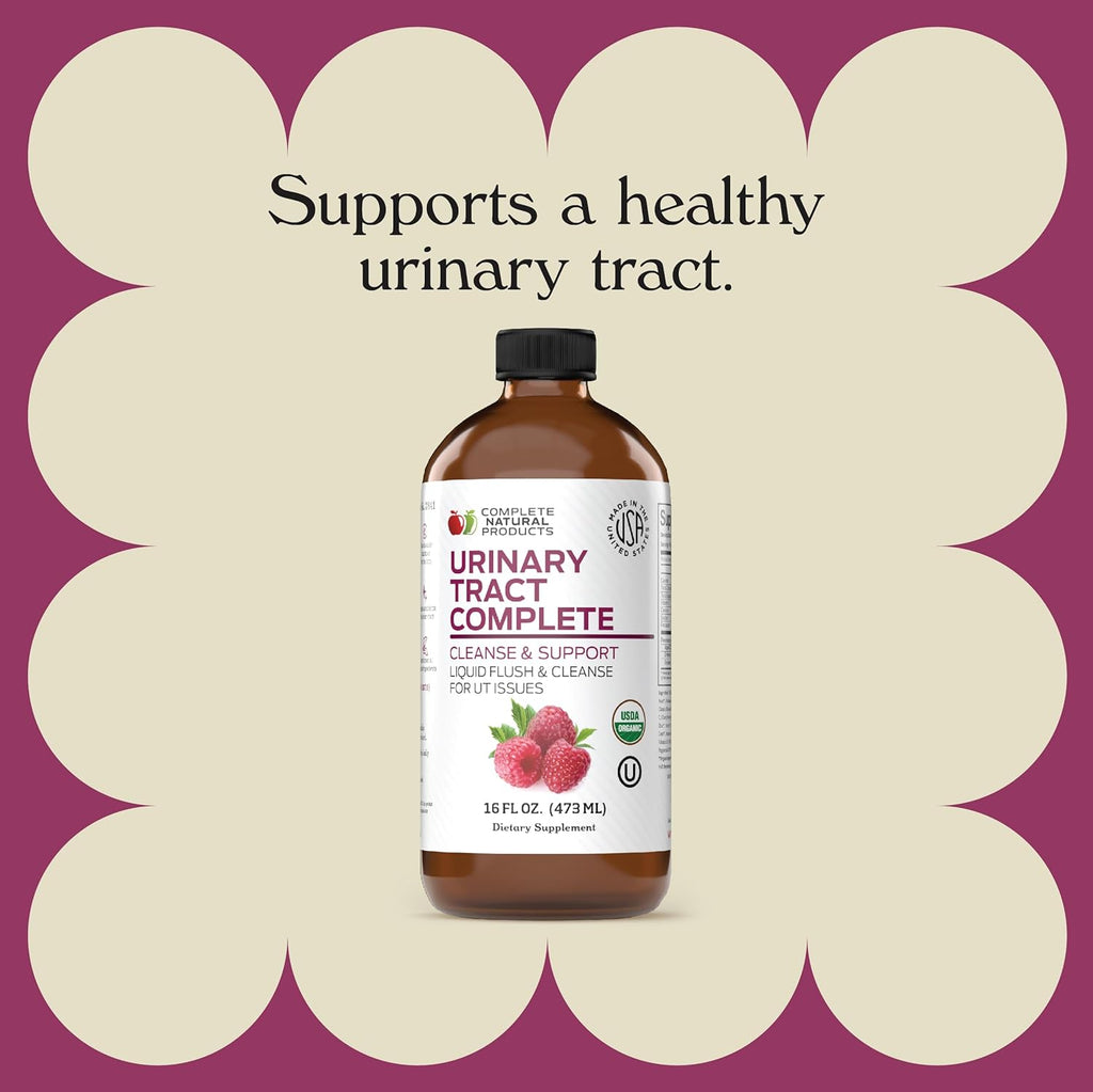 Complete Natural Urinary Tract Complete 12oz - Liquid Supplement for Urinary Tract Health with Organic Cranberry, D-Mannose, Beet Root, Fennel Seed, and Turmeric