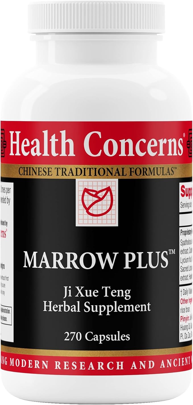 Health Concerns Marrow Plus – Bone Marrow & Blood Generation Herbal Supplement – Chinese Herbal Formula for Anemia, & Circulation Support – Astragus, Salvia, & Tangerine Extracts – 270 Capsules