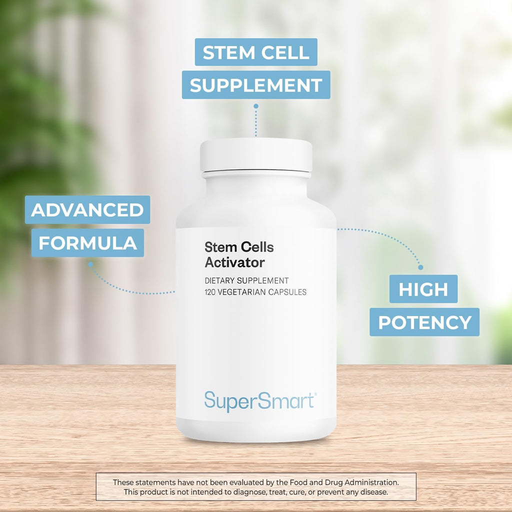 Supersmart Stem Cells Activator (Advanced Formula) - with Astragaloside, Fuidocan - Natural Stem Cells Supplement | Non-GMO & Gluten Free - 120 Vegetarian Capsules