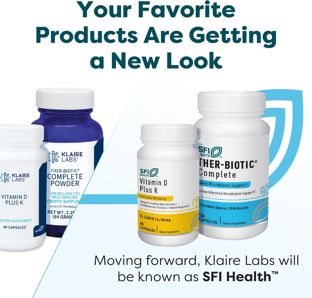 Klaire Labs SFI Health Ther-Biotic Synbiotic Prebiotics & Probiotics for Women & Men - Daily Probiotic with Low FODMAP Prebiotic - Gut, Immune, Respiratory & Digestive Health Support (30 Capsules)