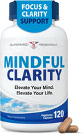 Mental Clarity & Focus Supplement with Bacopa, Rhodiola, Ginkgo Biloba, Huperzine, Vitamin B12, DMAE – Vegan Nootropic Brain Supplement for Memory and Brain Health (120 Capsules)
