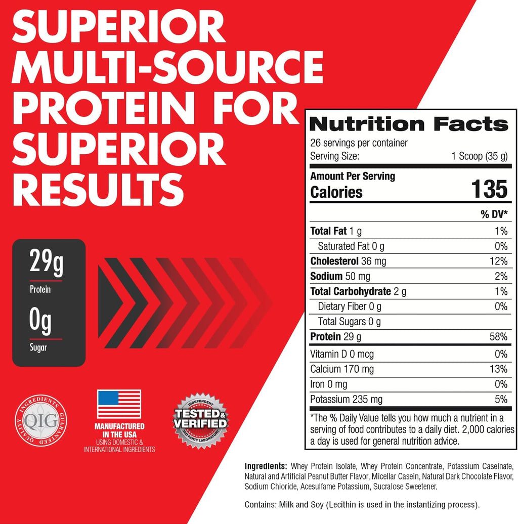 Max Muscle Maxpro Elite Whey Protein Powder | 30g Protein | 0g Sugar | 6.6g BCAAs | Micellar Casein Cold Filtered Whey Isolate Protein | Promotes Muscle Growth & Recovery (PB Chocolate, 2lb)